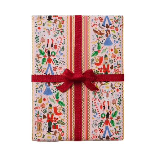 Rifle Paper Co Christmas Holly Jolly Nutcracker Continuous Wrapping Roll