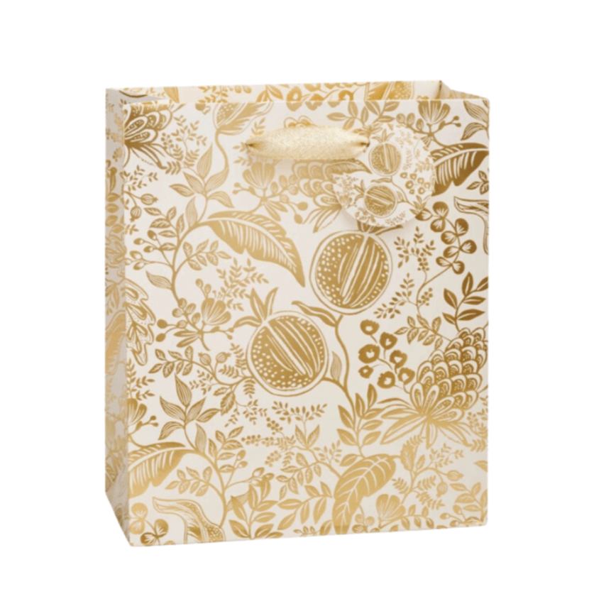 Rifle Paper Co Pomegranate Gold Medium Gift Bag