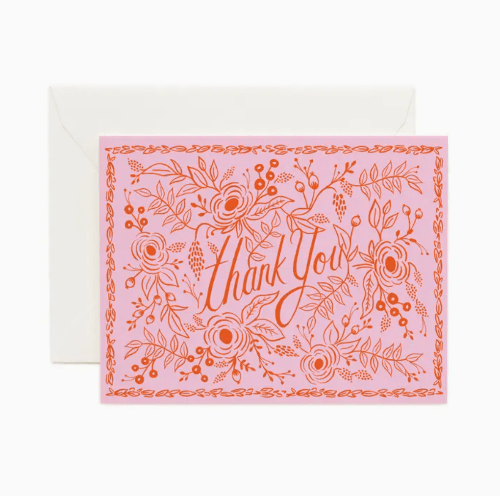 Rifle Paper Co. Greeting Cards Rose Thank You Cards