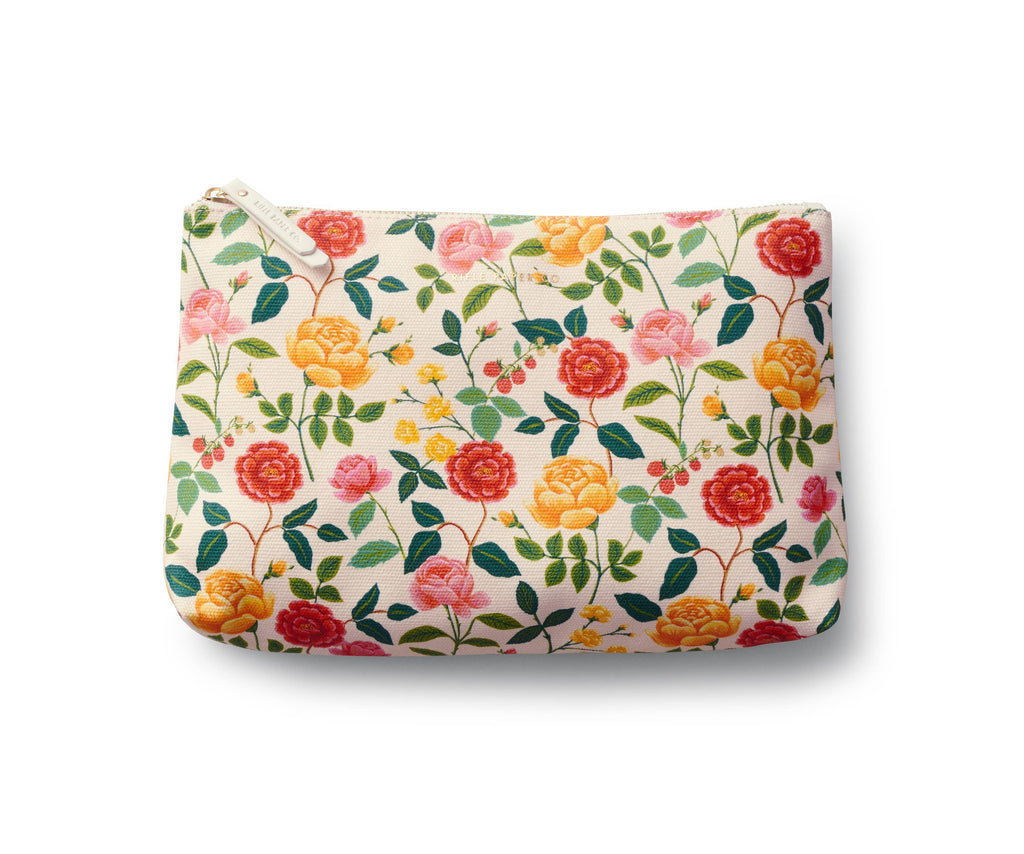 Rifle Paper Co. Roses Set of 2 Zippered Pouch Set