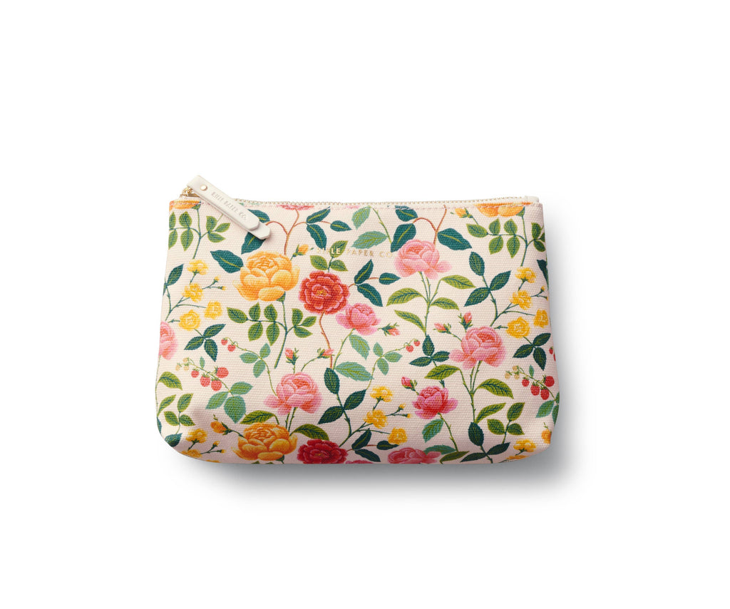 Rifle Paper Co. Roses Set of 2 Zippered Pouch Set