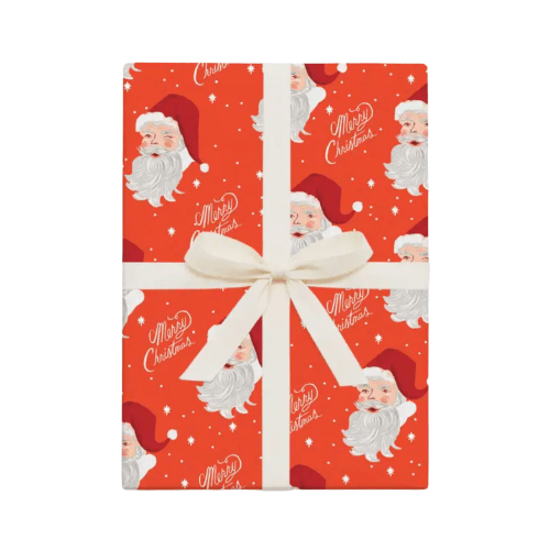 Rifle Paper Co. Christmas Santa Wrapping Sheets - roll of 3