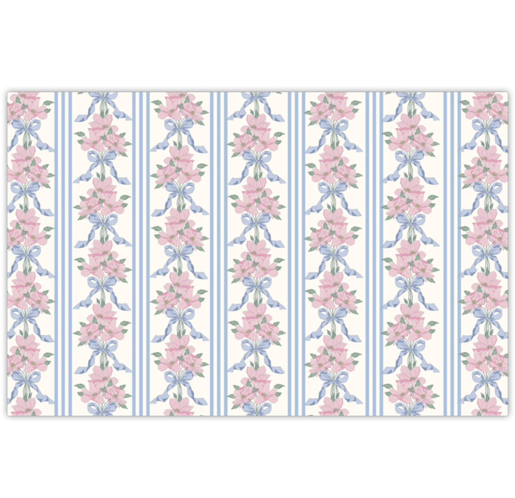 Rosanne Beck Party French Blue Bouquet Placemats