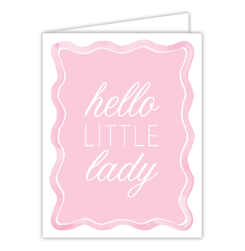 Rosanne Beck Greeting Cards Hello Little Lady Baby Card