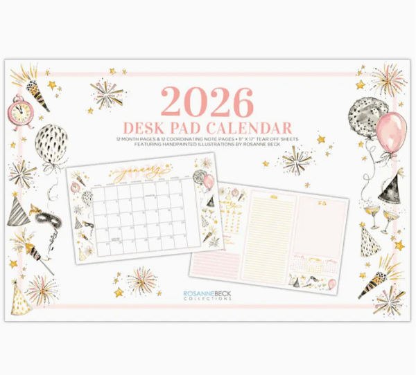 Rosanne Beck Calendar and Planners Holidays 2026 Desk Pad Calendar