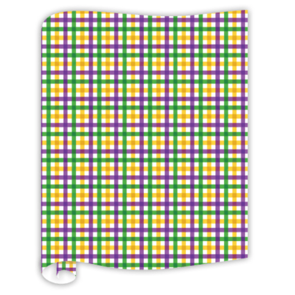 Rosanne Beck Party Mardi Gras Gingham Runner