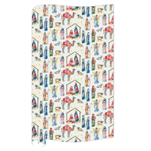 Rosanne Beck Party Nativity Wrapping Paper