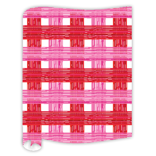 Rosanne Beck Party Pink and Red Plaid Table Runner