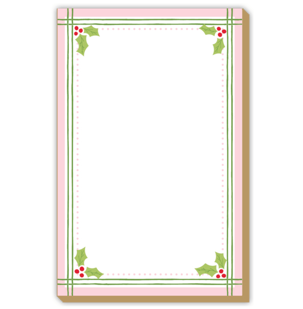 Rosanne Beck Paper Pink Holly Large Notepad