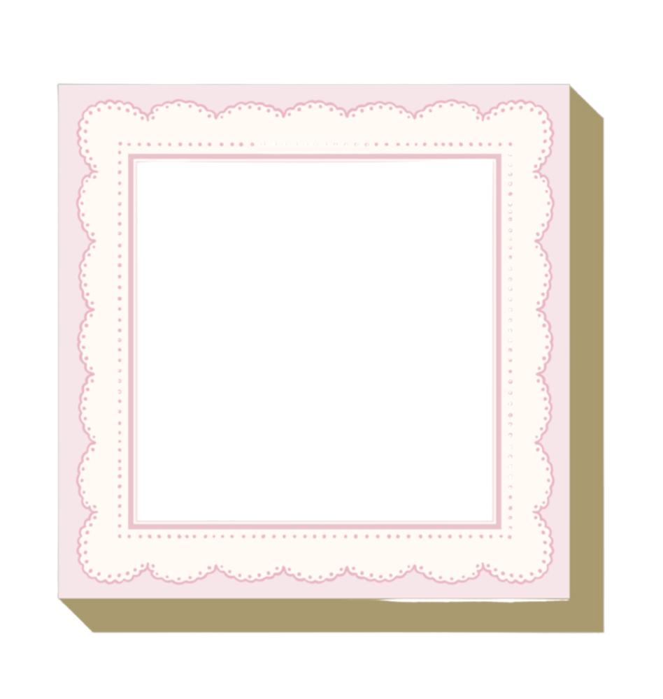 Rosanne Beck Paper Pink Scallop Mini Luxe Notepad