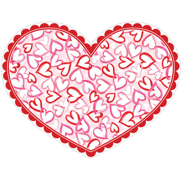 Rosanne Beck Valentine Red Heart Placemat