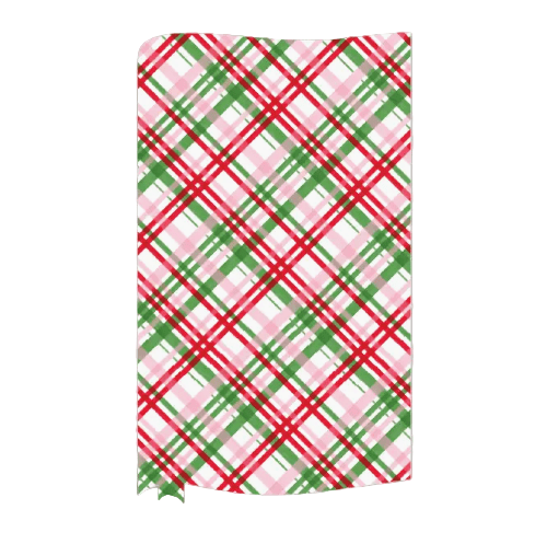 Rosanne Beck Party Red, Pink and Green Plaid Wrapping Paper