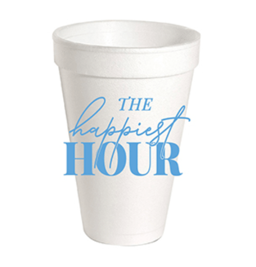 Rosanne Beck Party The Happiest Hour Foam Cups