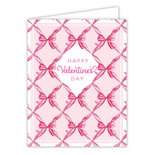 Rosanne Beck Greeting Cards Valentine Bow Trellis Card