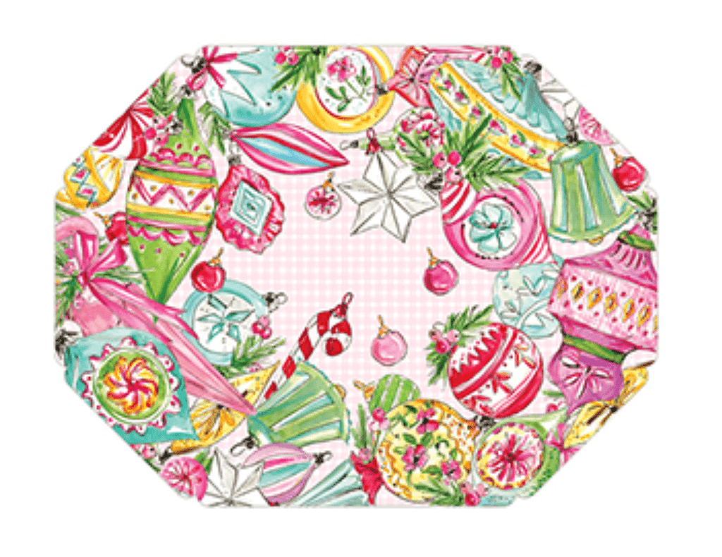 Rosanne Beck Christmas Vintage Ornaments Posh Placemat