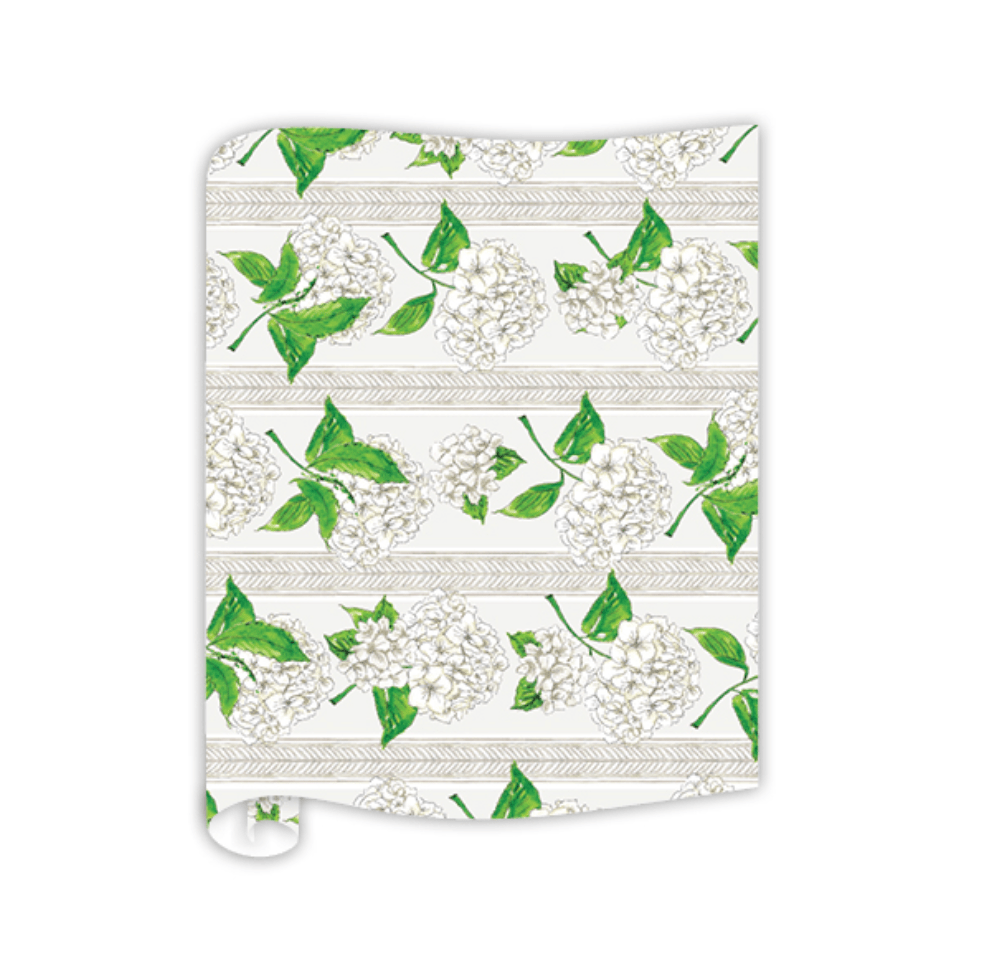 Rosanne Beck Party White Hydrangea Table Runner