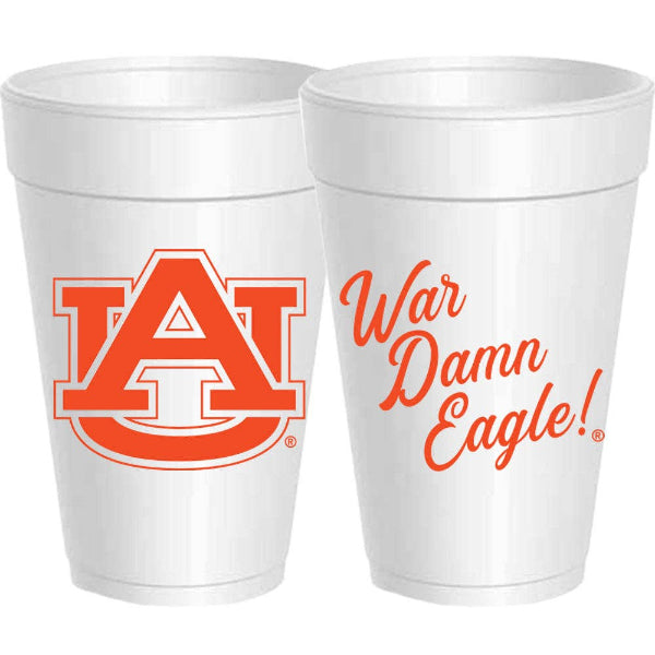 Sassy Cups Orange Auburn - War Damn Eagle - 10 pack
