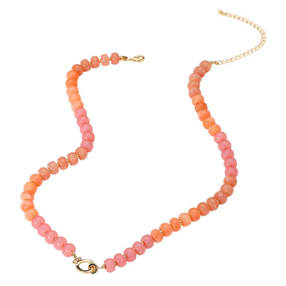 Sensibling Corp. Beaded Clasp Accent Necklace (choose color)