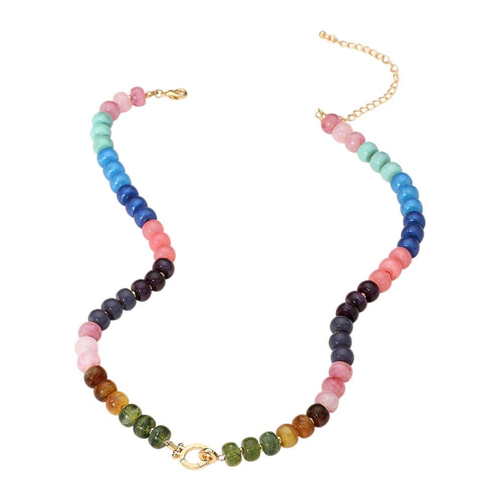 Sensibling Corp. Beaded Clasp Accent Necklace (choose color)
