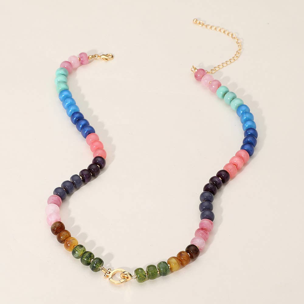 Sensibling Corp. Beaded Clasp Accent Necklace (choose color)