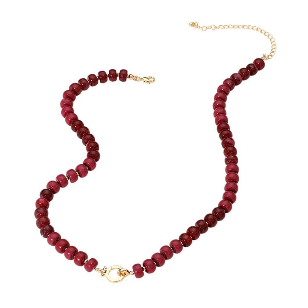 Sensibling Corp. Beaded Clasp Accent Necklace (choose color)