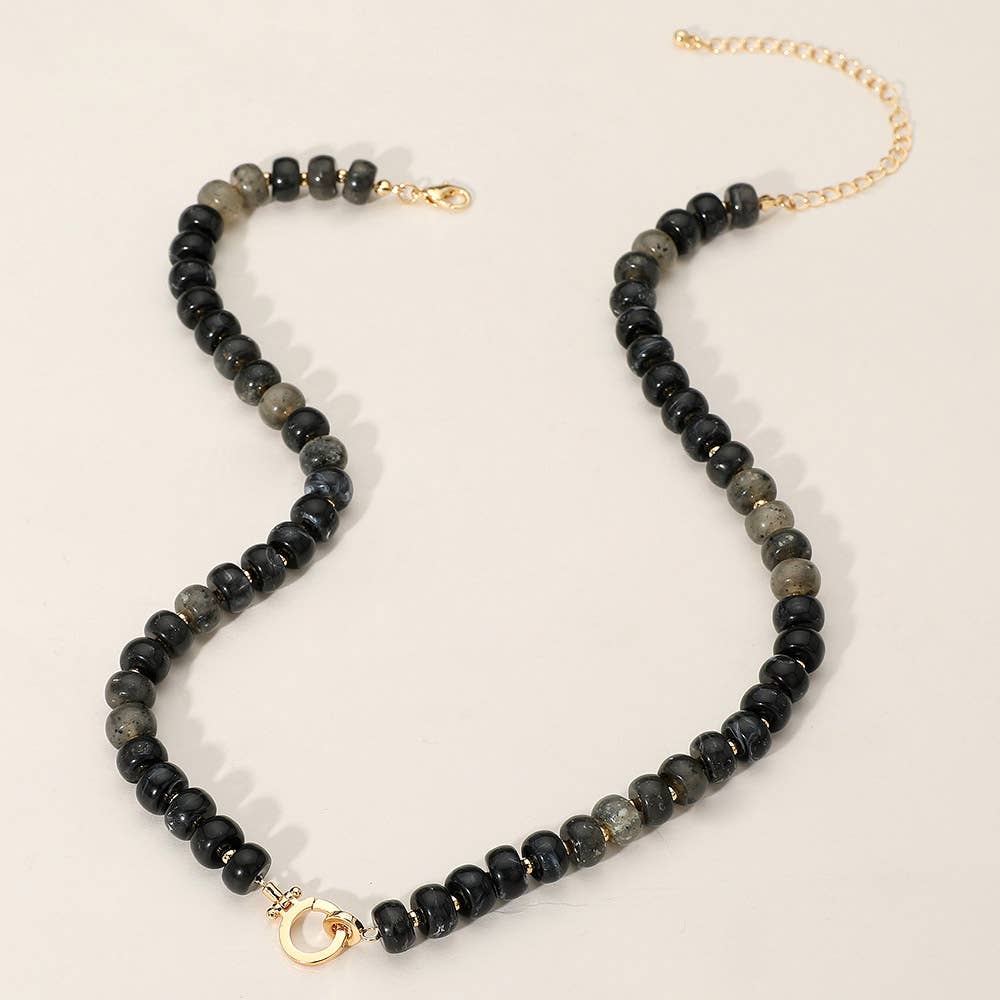 Sensibling Corp. Beaded Clasp Accent Necklace (choose color)