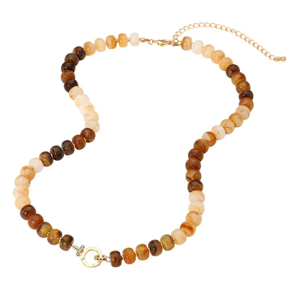 Sensibling Corp. Beaded Clasp Accent Necklace (choose color)