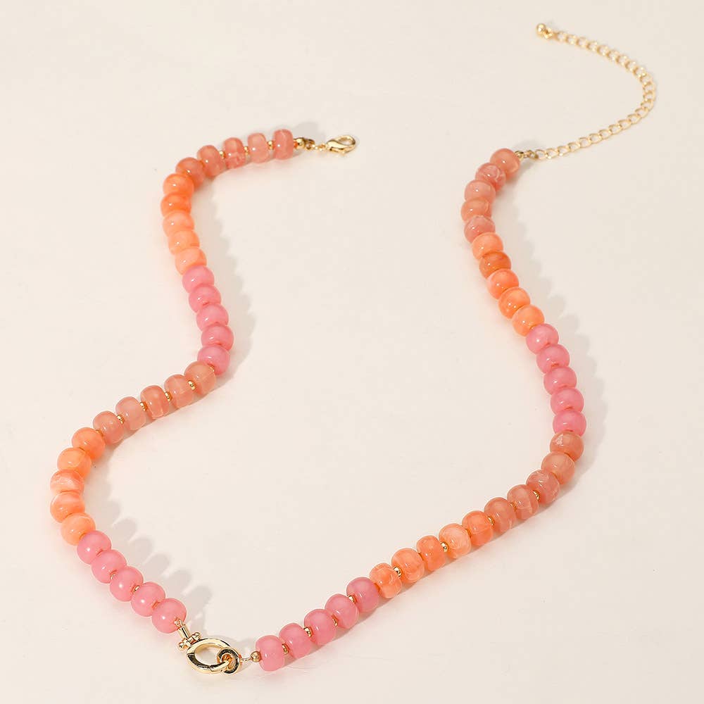 Sensibling Corp. Beaded Clasp Accent Necklace (choose color)
