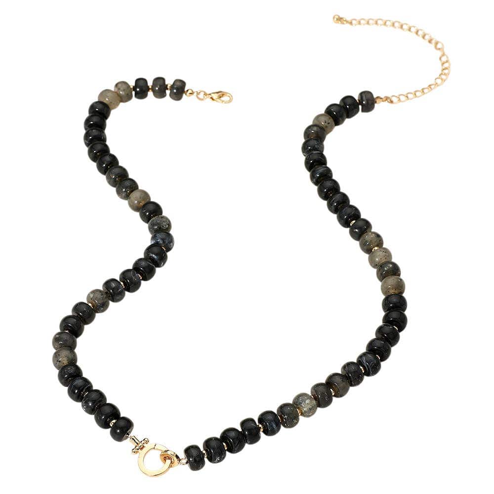 Sensibling Corp. Beaded Clasp Accent Necklace (choose color)