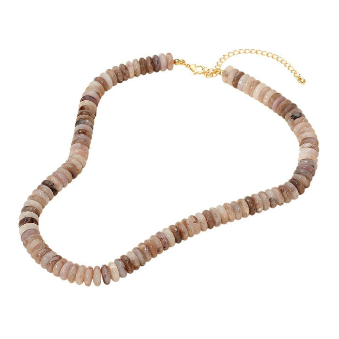 Sensibling Corp. Flat Resin Disc Beaded Necklace