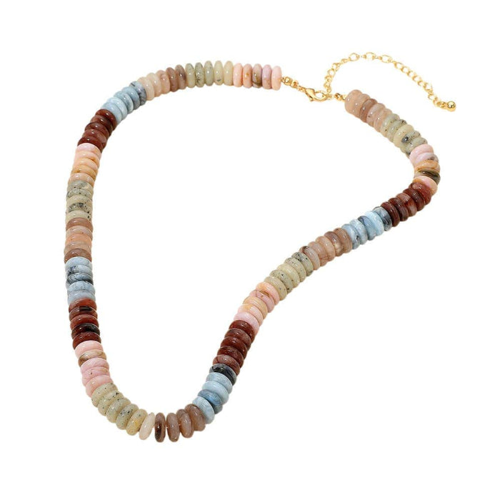 Sensibling Corp. Flat Resin Disc Beaded Necklace