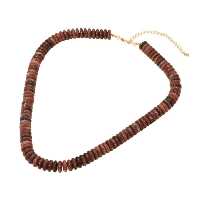 Sensibling Corp. Flat Resin Disc Beaded Necklace