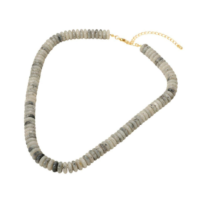 Sensibling Corp. Flat Resin Disc Beaded Necklace