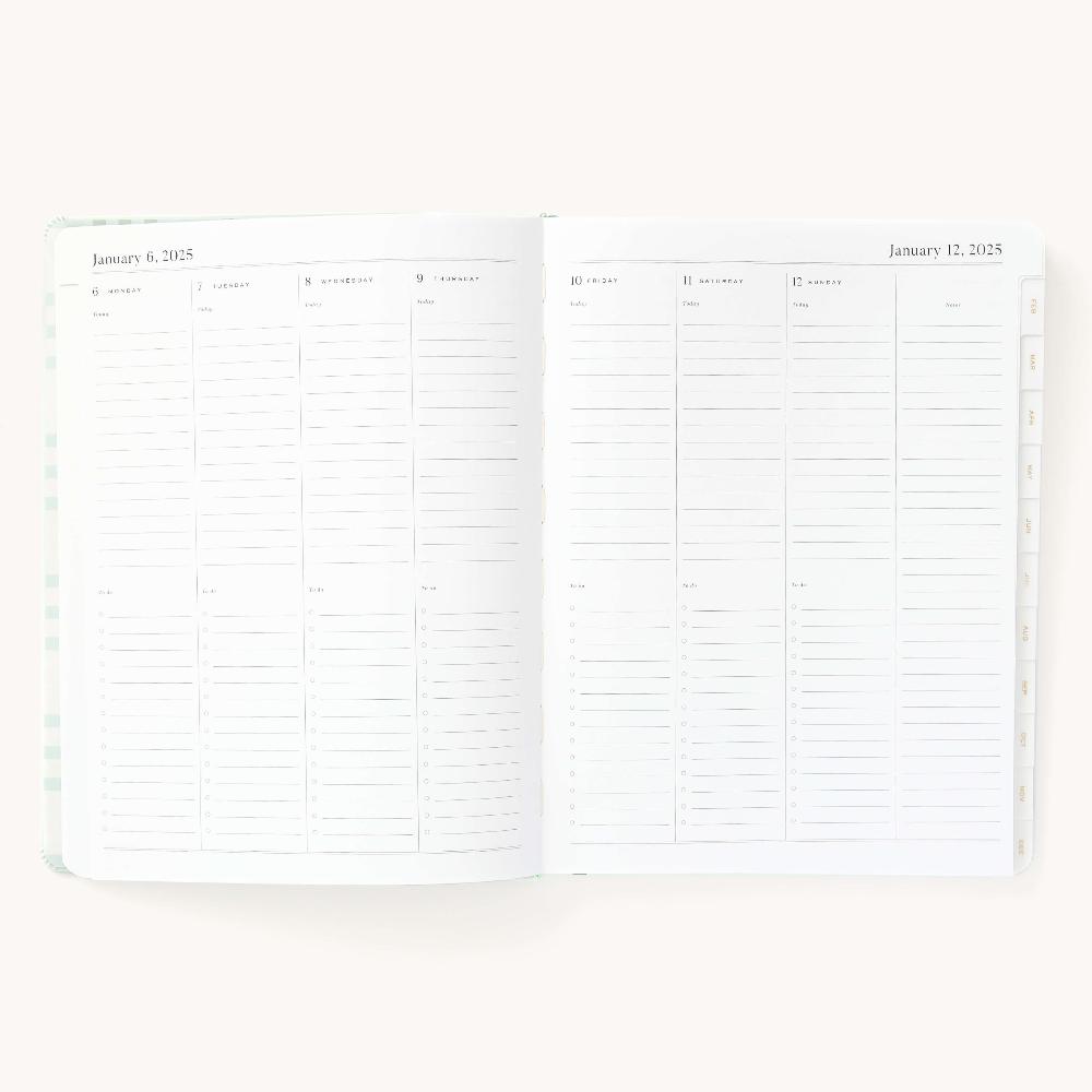 Simplified by Emily Ley 2025 Weekly, Dapperdesk Planner, Sea Salt