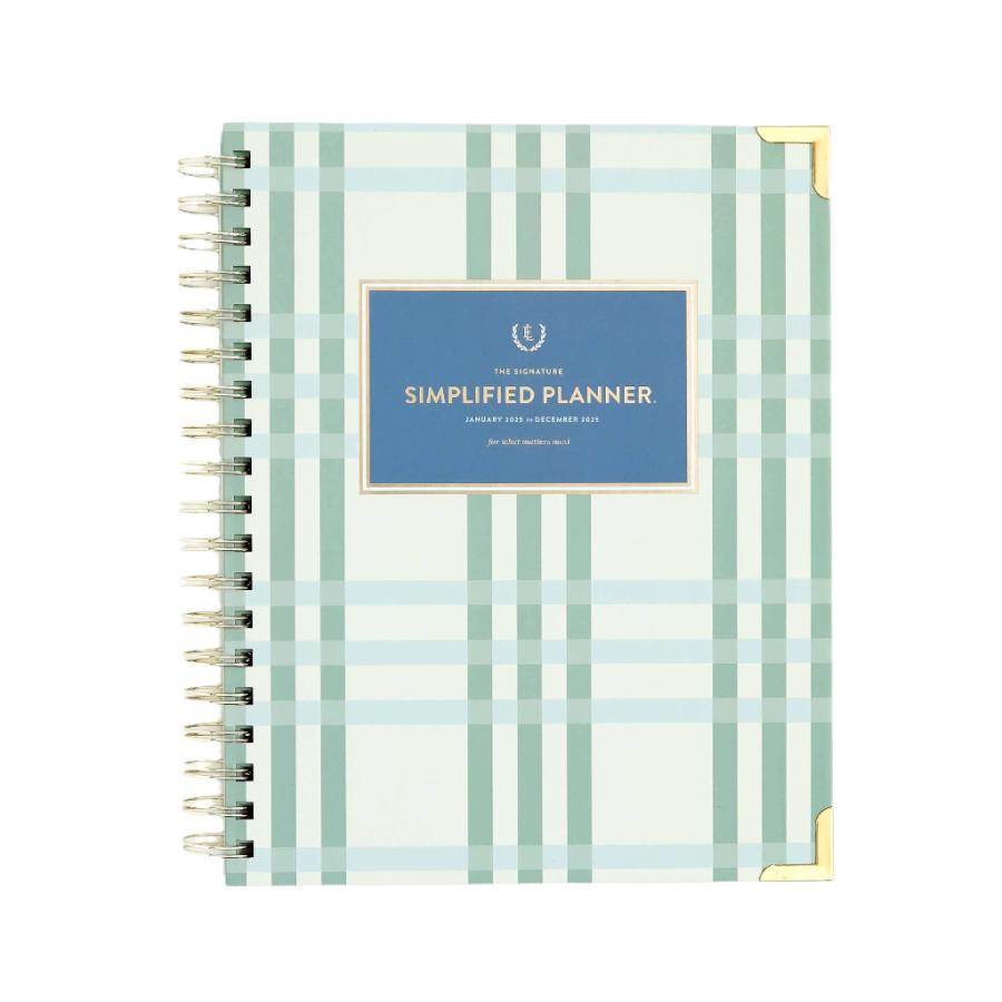 Simplified by Emily Ley 2025 Weekly, Simplified Planner, Pistachio Plaid