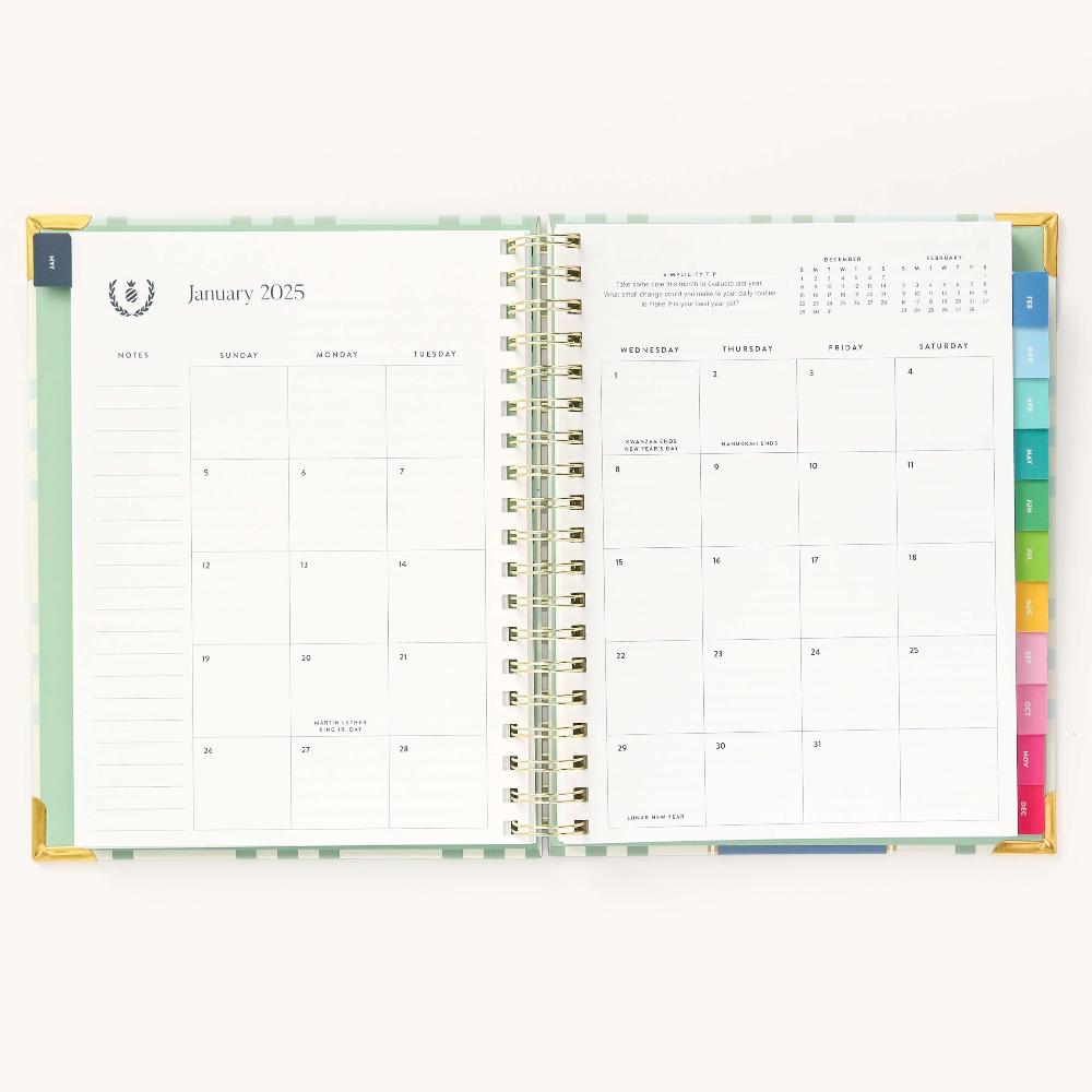 Simplified by Emily Ley 2025 Weekly, Simplified Planner, Pistachio Plaid