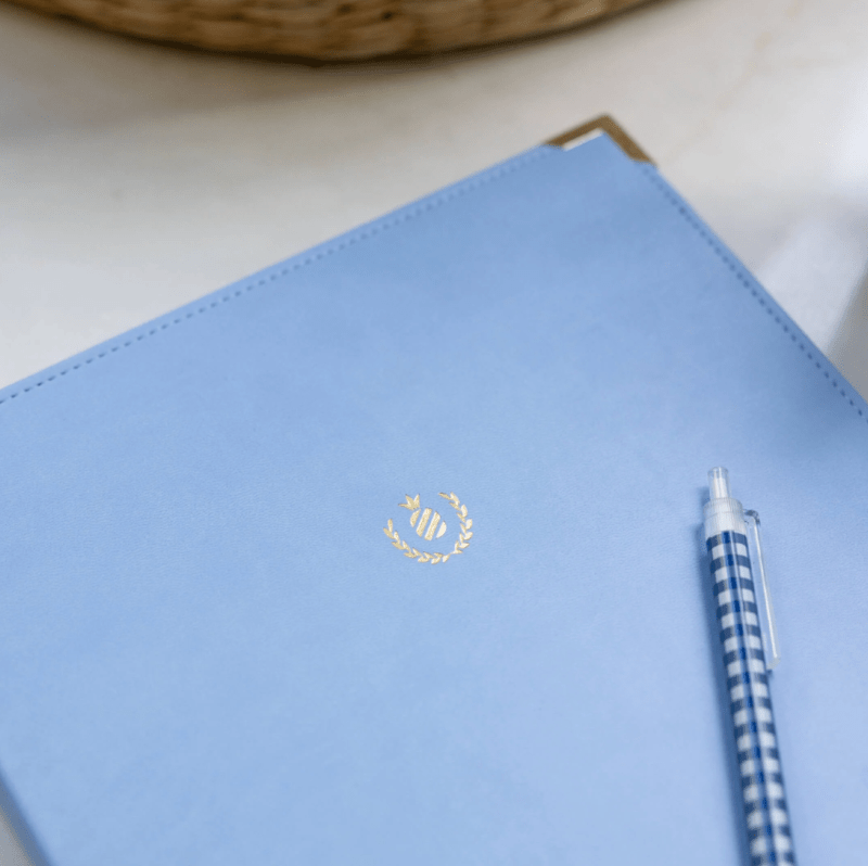 Simplified by Emily Ley French Blue Leatherette Folio