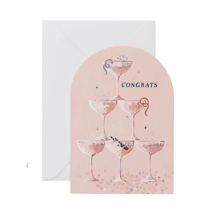 Sister Paper Co. Greeting Cards Champagne Congratulations Card