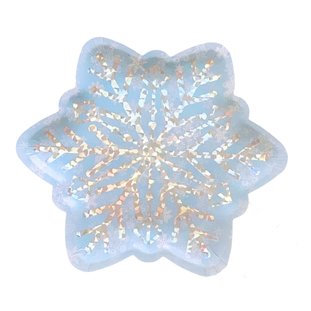 Blue Snowflake Plates