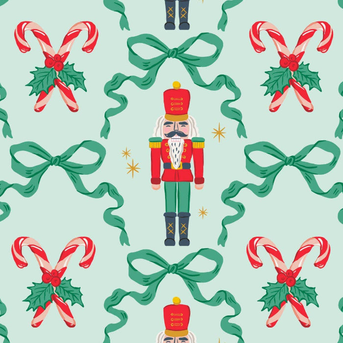 soiree-sisters Holiday Cocktail Napkins | Green Bow Nutcracker