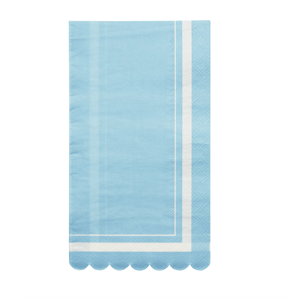 Sophistiplate Party Blue Scalloped Guest Napkins