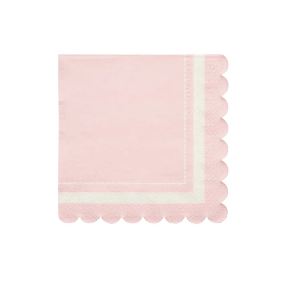 Sophistiplate Party Blush Scalloped Cocktail Napkin