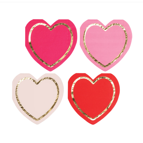 Sophistiplate Valentine Heart Shaped Lunch Napkins