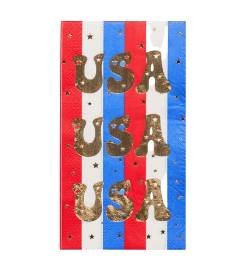 Sophistiplate Party Modern Patriotic USA Guest Napkin