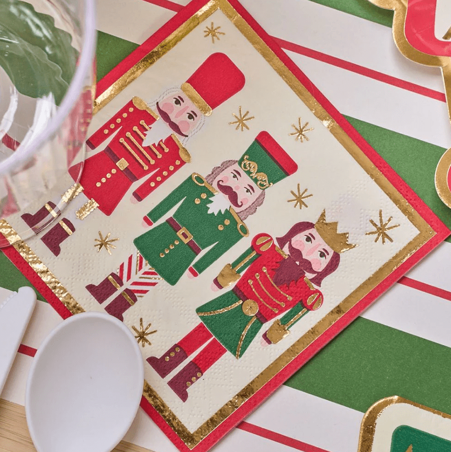 Sophistiplate Christmas Nutcracker Cocktail Napkins