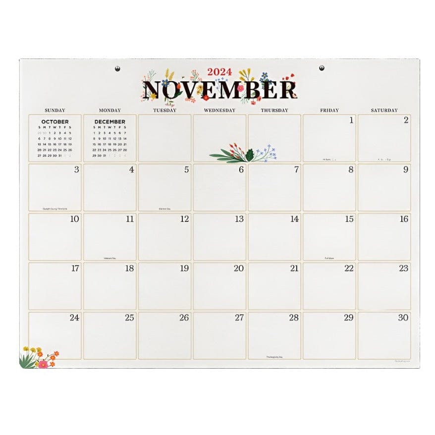 TF Publishing - Paper Goods Floral Large Desk Pad Calendar, July 2024 - June 2025