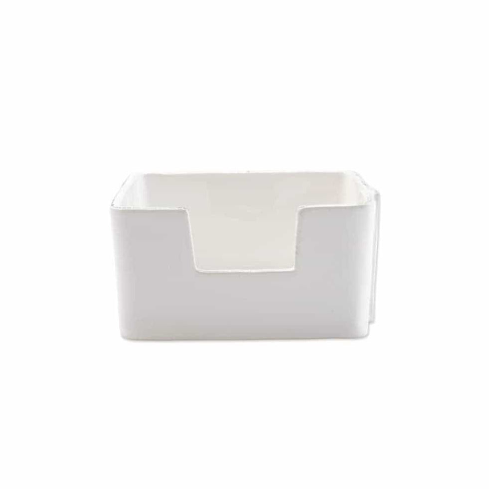 VIETRI Inc. Melamine Lastra White Cocktail Napkin Holder