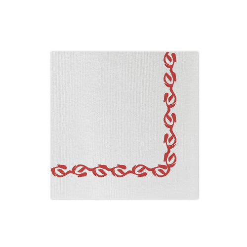 VIETRI Inc. Papersoft Florentine Red Cocktail Napkins Pack of 20