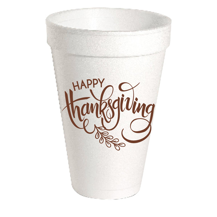 thanksgiving foam cups