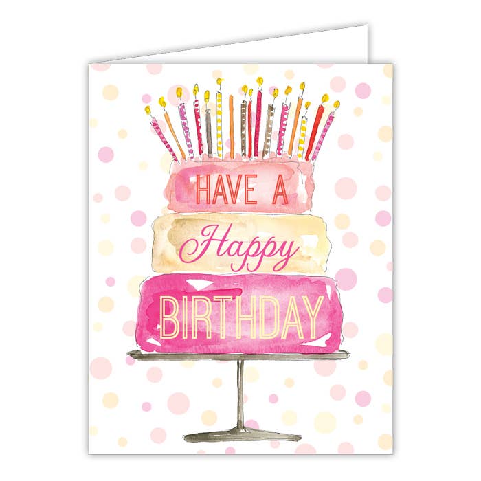 Birthday Cake Card - Pink